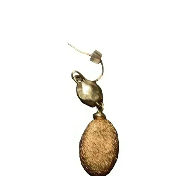 Dangle golden earrings wire pierce - Picture 3 of 4